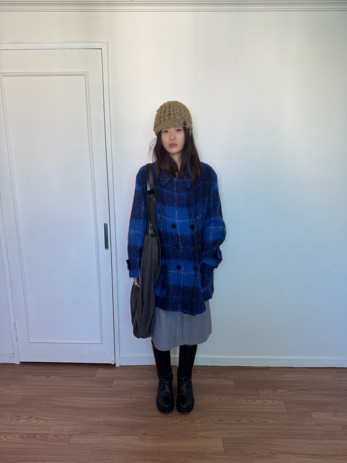 버튼 니트 비니 상품이미지3