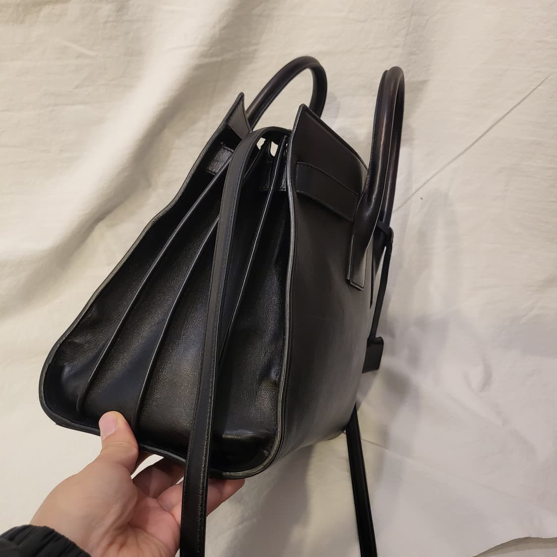 생로랑 삭 드쥬르 스몰 레더 토트백 크로스백 가방 상품이미지3