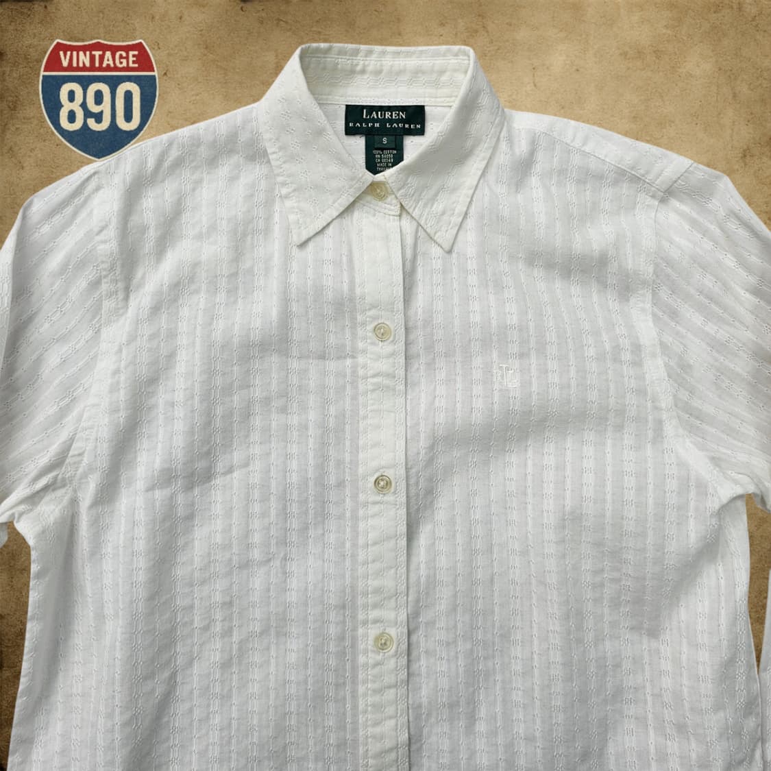 [S] Ralph Lauren 랄프로렌 여성 패턴짜임 블라우스 셔츠 상품이미지2