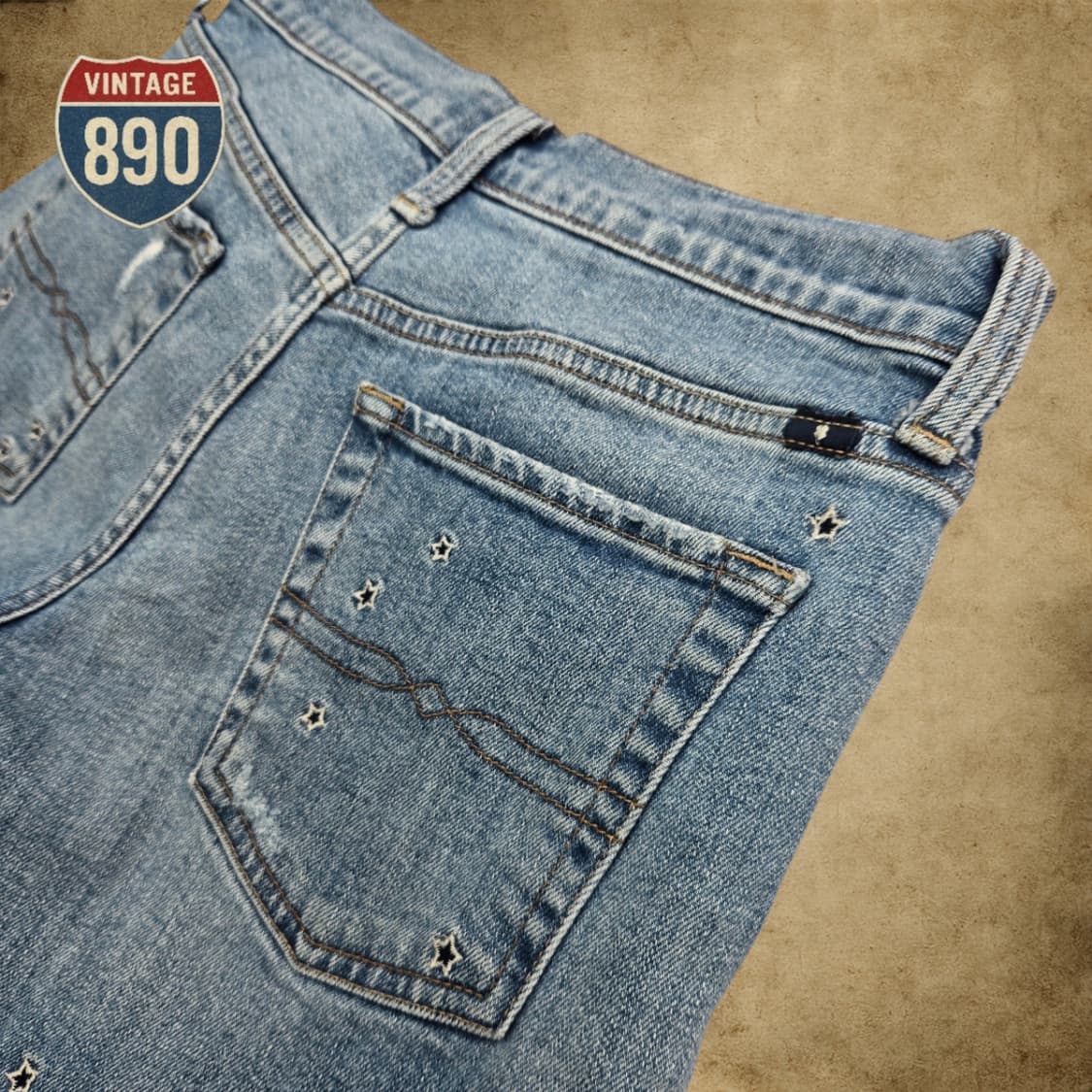 [26] LUCKY BRAND 럭키브랜드 별자수 패치 롤업 데님 반바지 상품이미지6