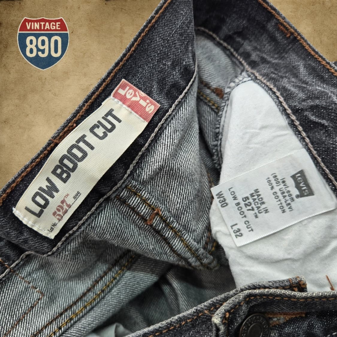 [30] LEVIS 리바이스 527 로우 부츠컷 흑청바지 상품이미지10
