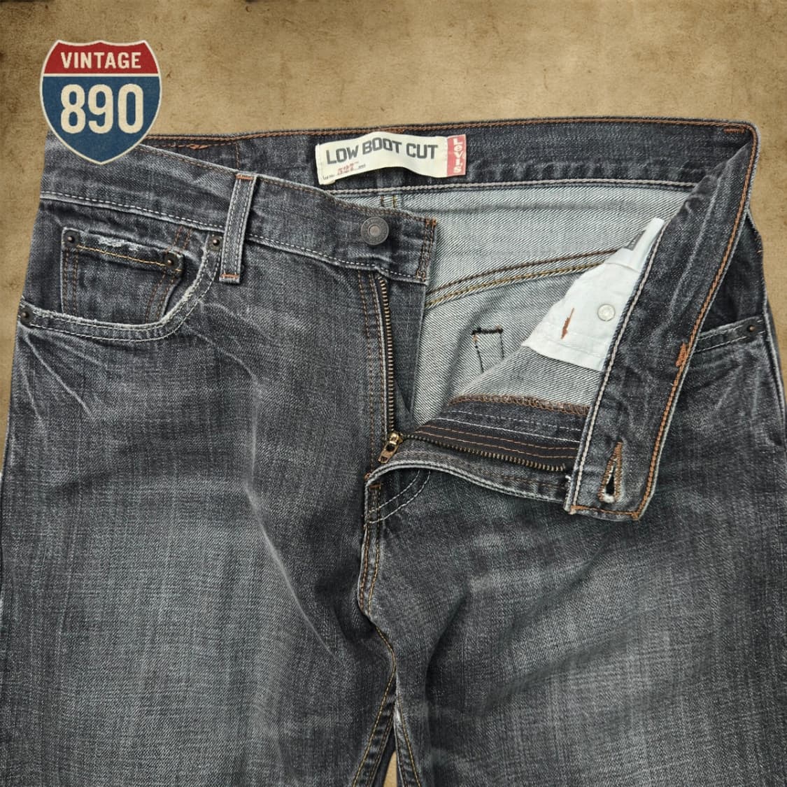 [30] LEVIS 리바이스 527 로우 부츠컷 흑청바지 상품이미지3