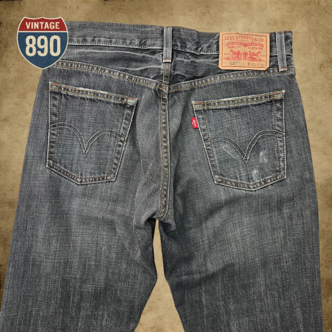 [30] LEVIS 리바이스 527 로우 부츠컷 흑청바지 상품이미지7