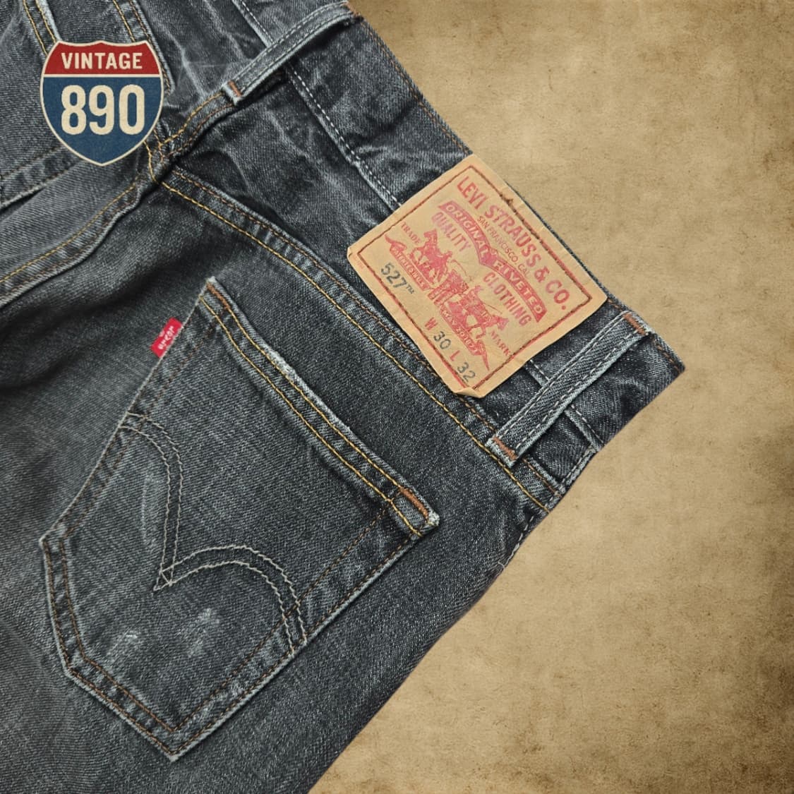 [30] LEVIS 리바이스 527 로우 부츠컷 흑청바지 상품이미지8