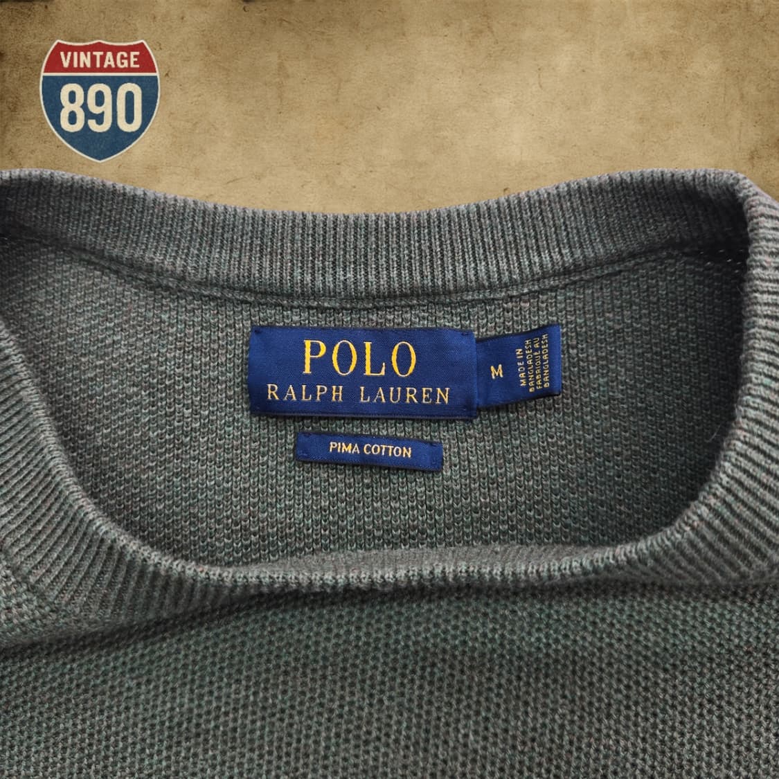 [M] POLO 폴로랄프로렌 피마코튼 배색니트 상품이미지5