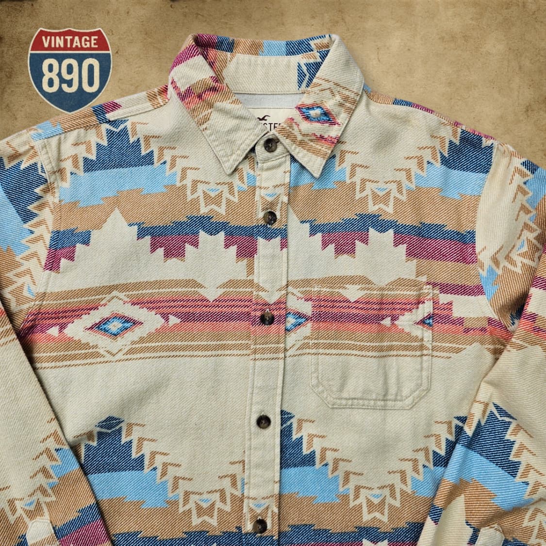 [S] Hollister 홀리스터 웨스턴 포켓 셔츠 상품이미지2