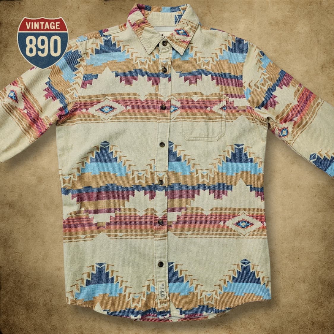 [S] Hollister 홀리스터 웨스턴 포켓 셔츠 상품이미지4