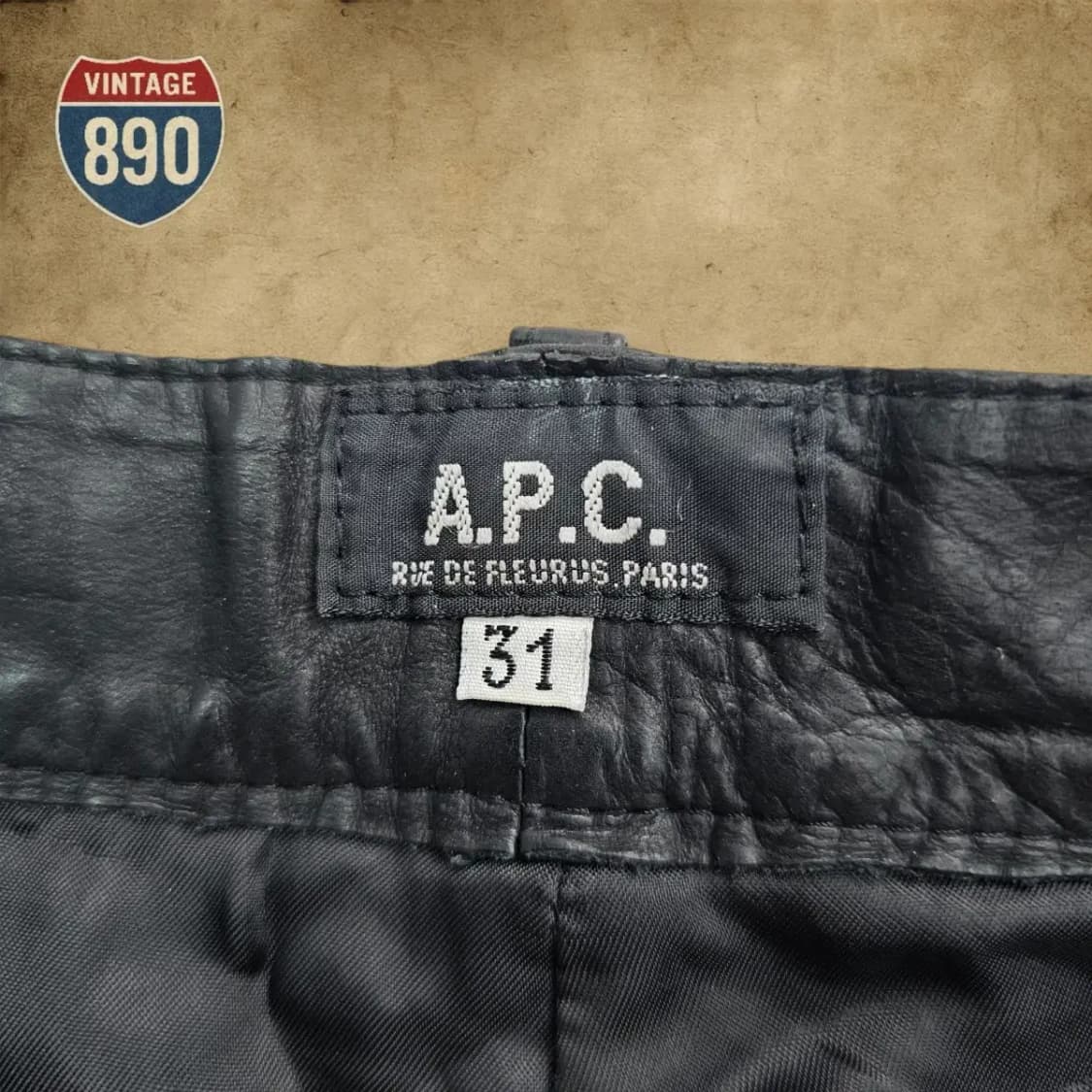 [29] APC 아페쎄 프랑스제 카우 레더팬츠 상품이미지5