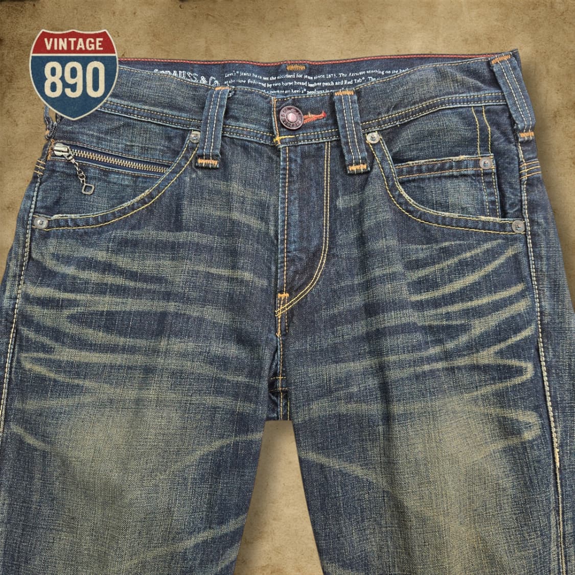 [32] LEVIS 리바이스 502 웨스턴 스터드 데님 청바지 상품이미지2