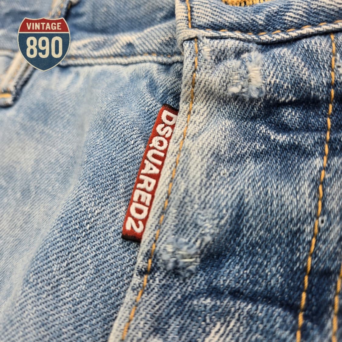 [48,33] DSQUARED2 디스퀘어드2 데미지 연청바지 상품이미지4