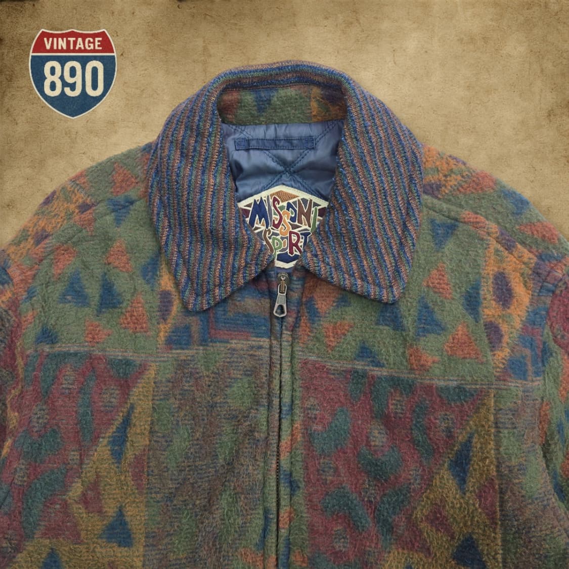 [S 100] MISSONI 미쏘니 이태리제 멀티배색 누빔자켓 상품이미지2