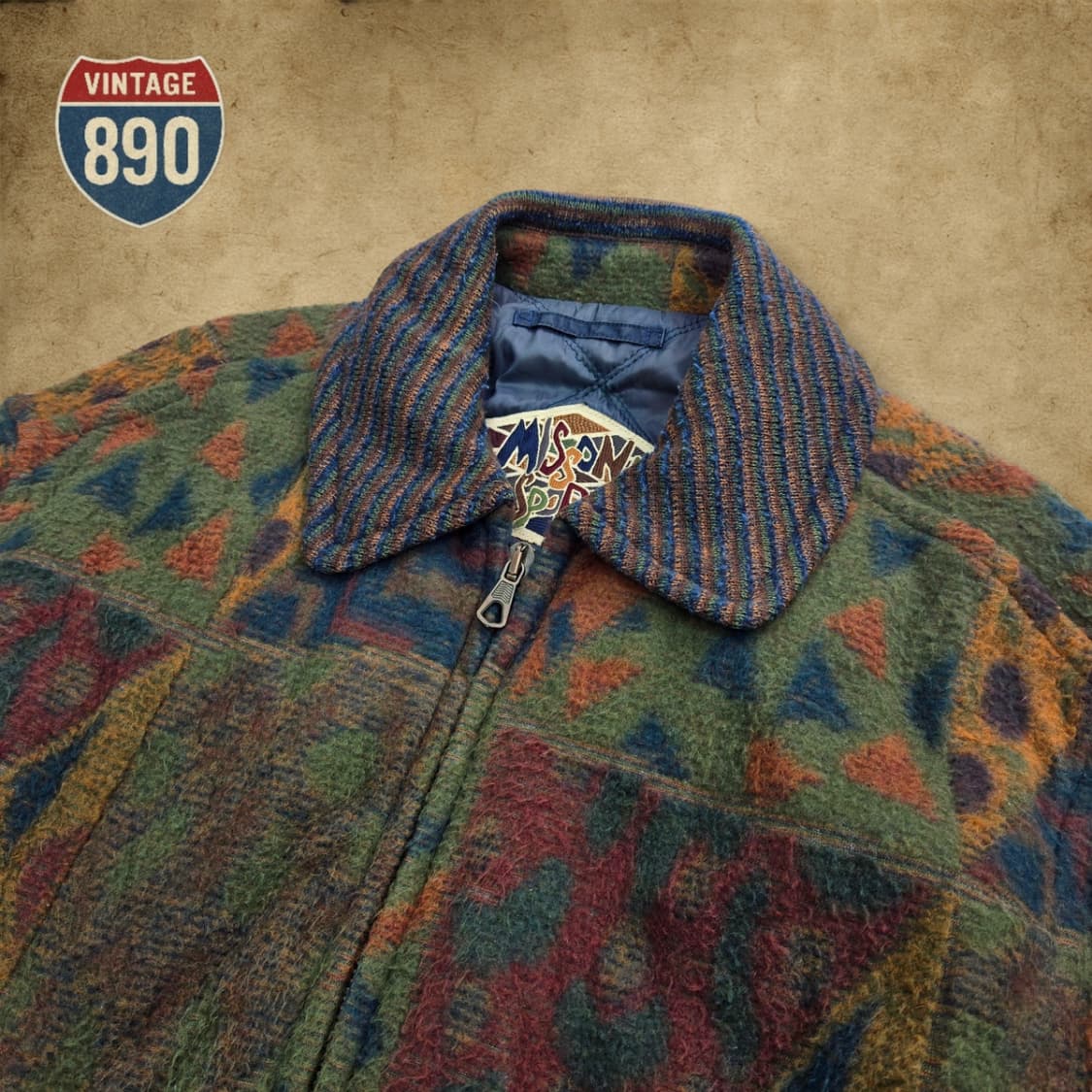 [S 100] MISSONI 미쏘니 이태리제 멀티배색 누빔자켓 상품이미지5