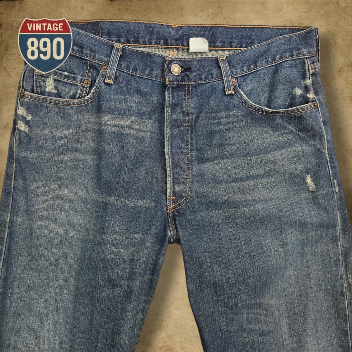 [36] LEVIS 리바이스 501 데미지 워싱 데님 청바지 상품이미지2