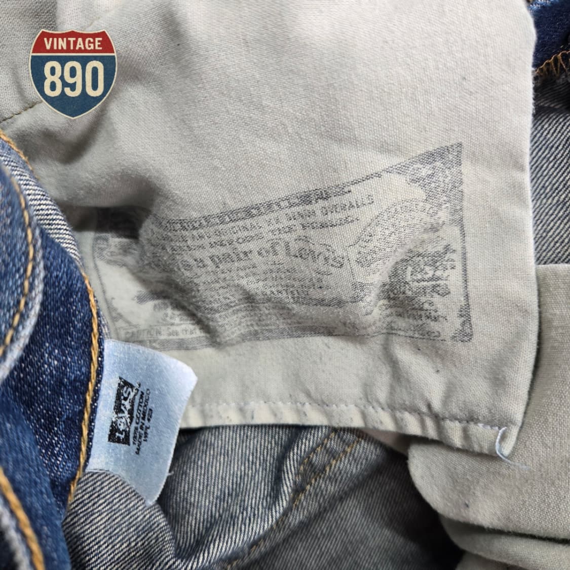[36] LEVIS 리바이스 501 데미지 워싱 데님 청바지 상품이미지9