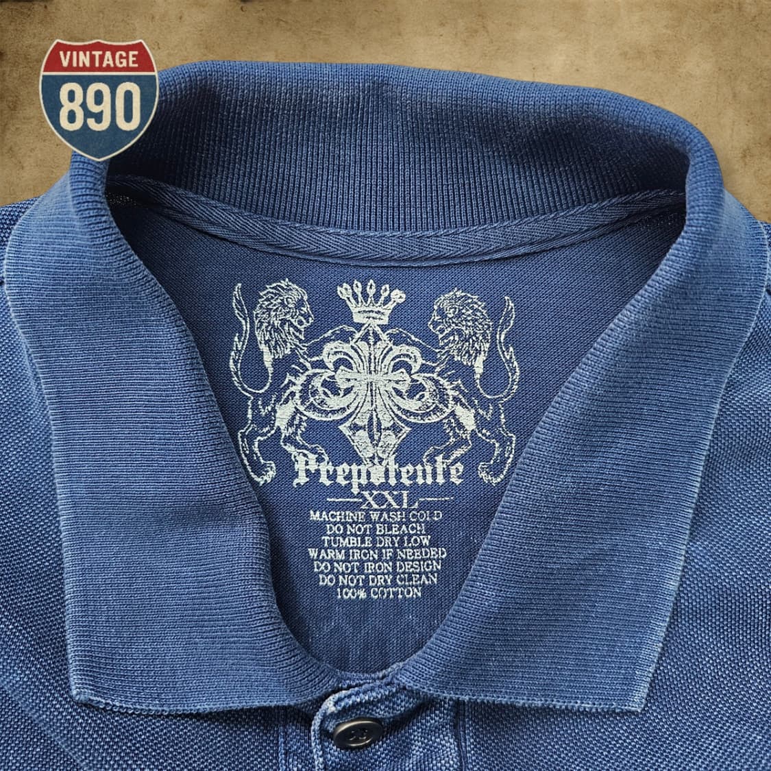 [2XL] prepetente 프리포튼트 00s VTG 카라 반팔티 상품이미지4
