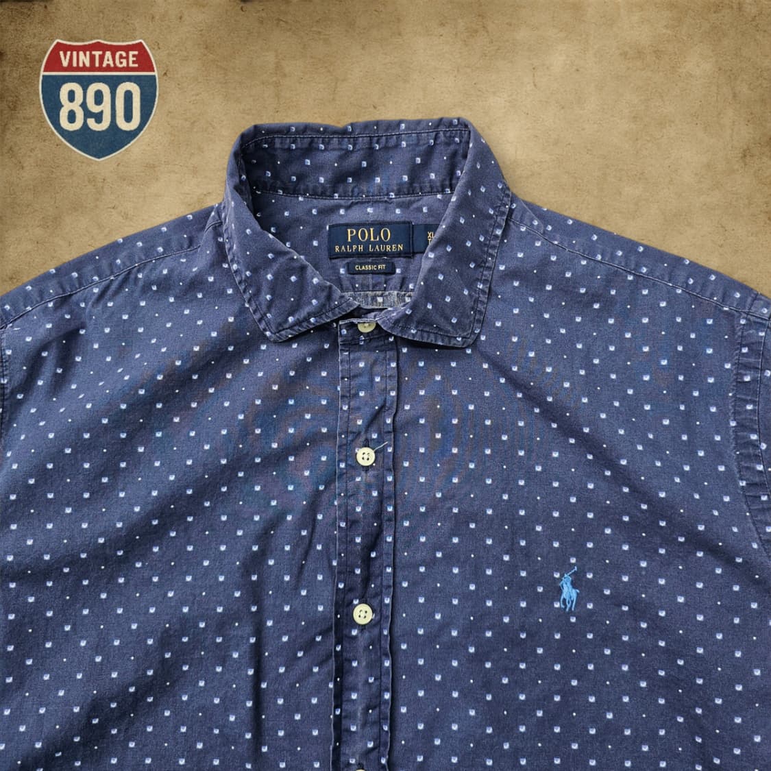 [XL] POLO 폴로 랄프로렌 도트패턴 클래식핏 셔츠 상품이미지2