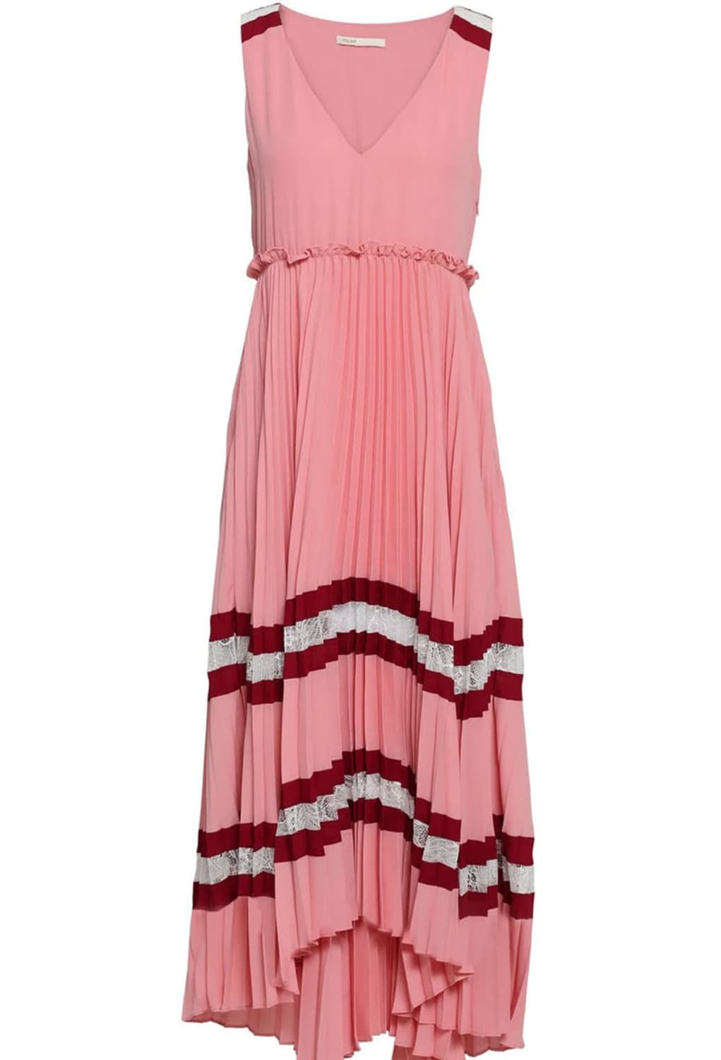 마쥬 핑크 플리츠 롱 원피스 상품이미지3