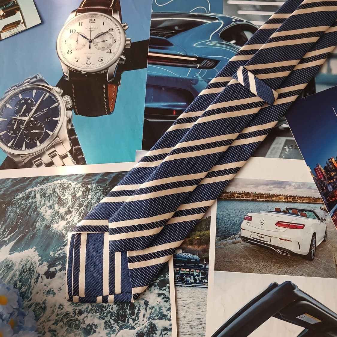 빨질레리 실크 혼방 스트라이프 넥타이 8.4cm A+등급 A19110
 상품이미지4