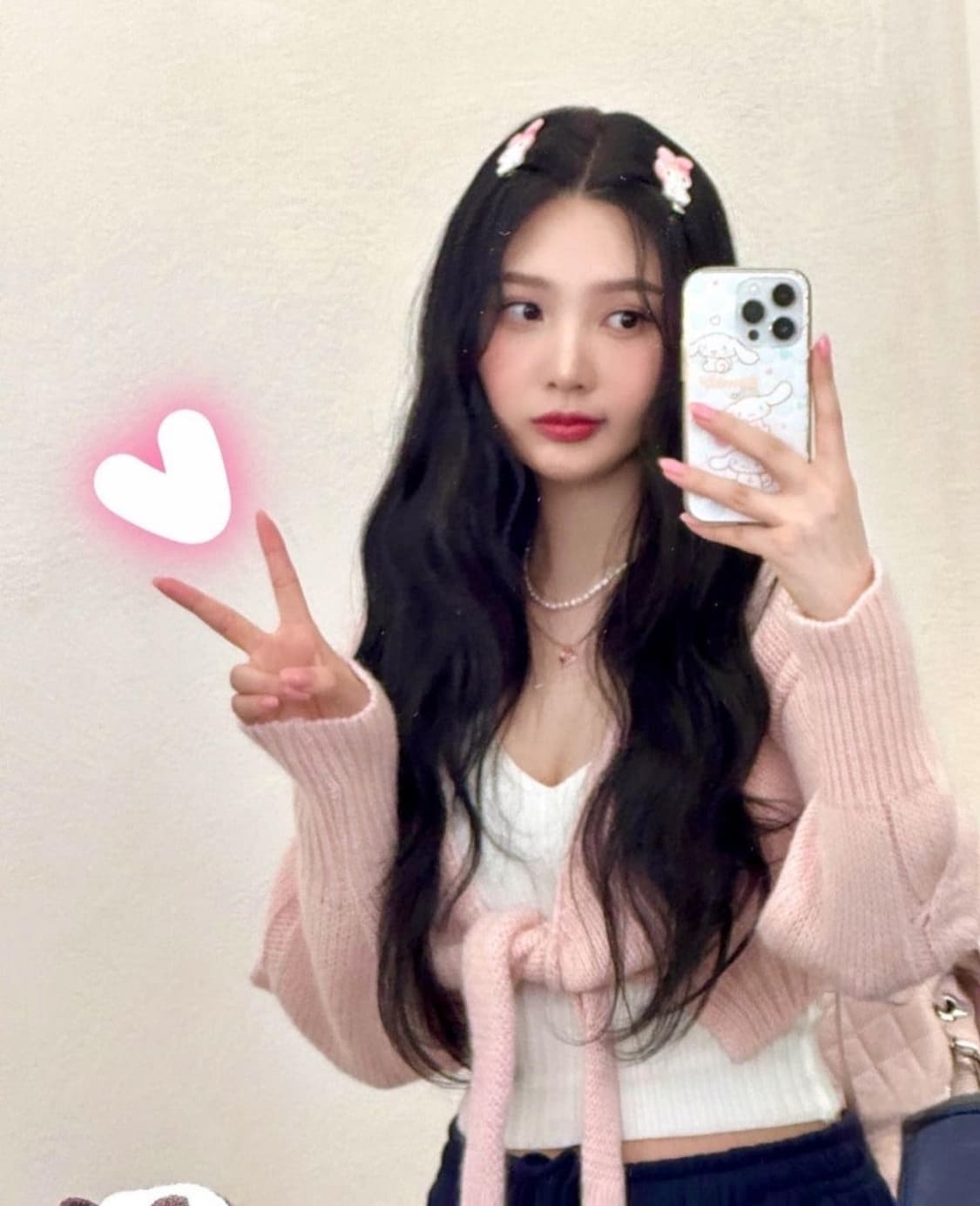 쓰리타임즈 - 밤비 볼레로 핑크 (조이 착용) 상품이미지1