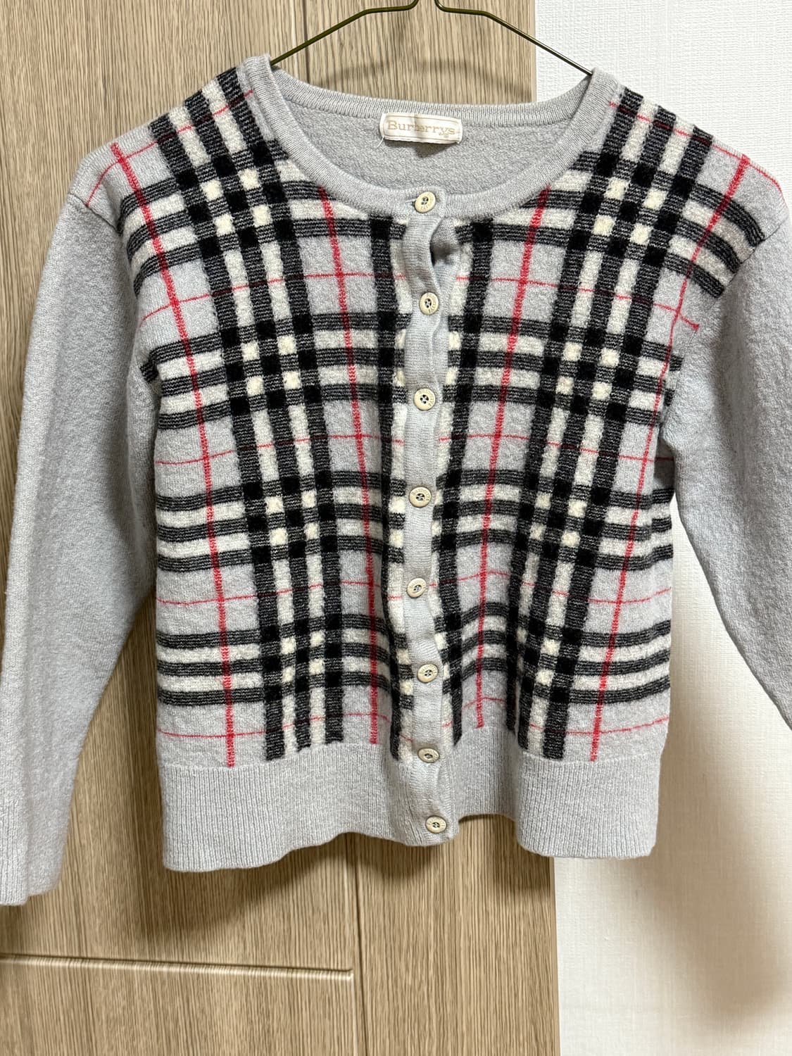 버버리 키즈 체크 가디건 상품이미지1
