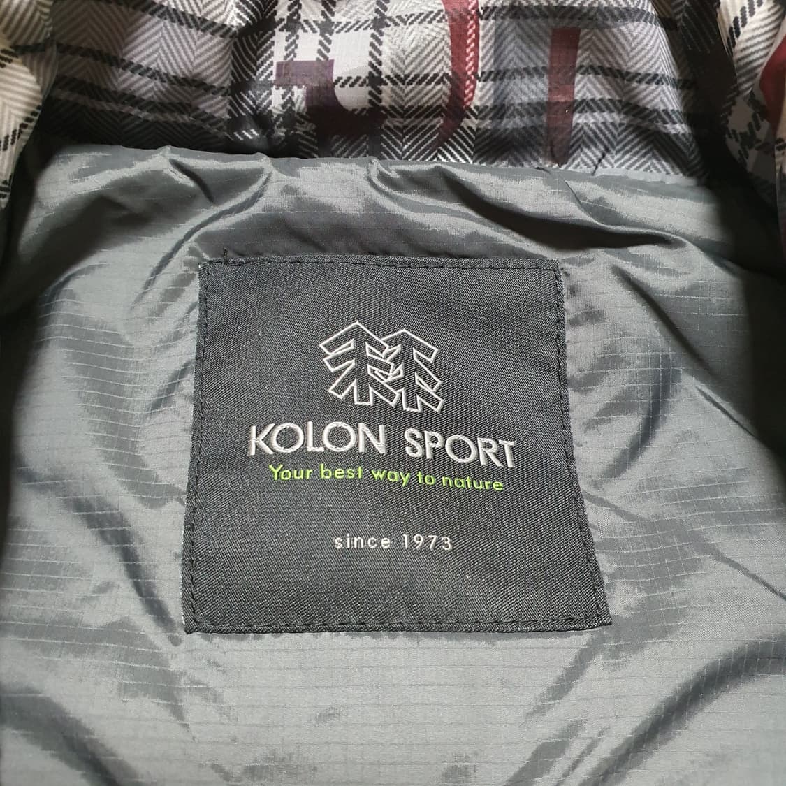 ✨ (바배) 코오롱 스포츠 체크 경량 패딩 상품이미지3