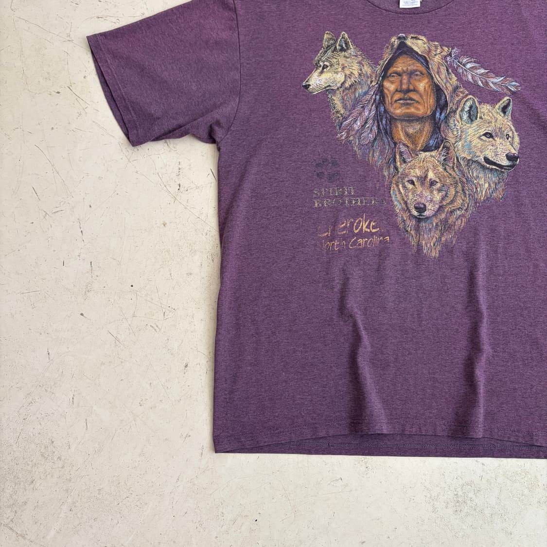 90s USA Native American 빈티지 반팔티 XL 상품이미지3