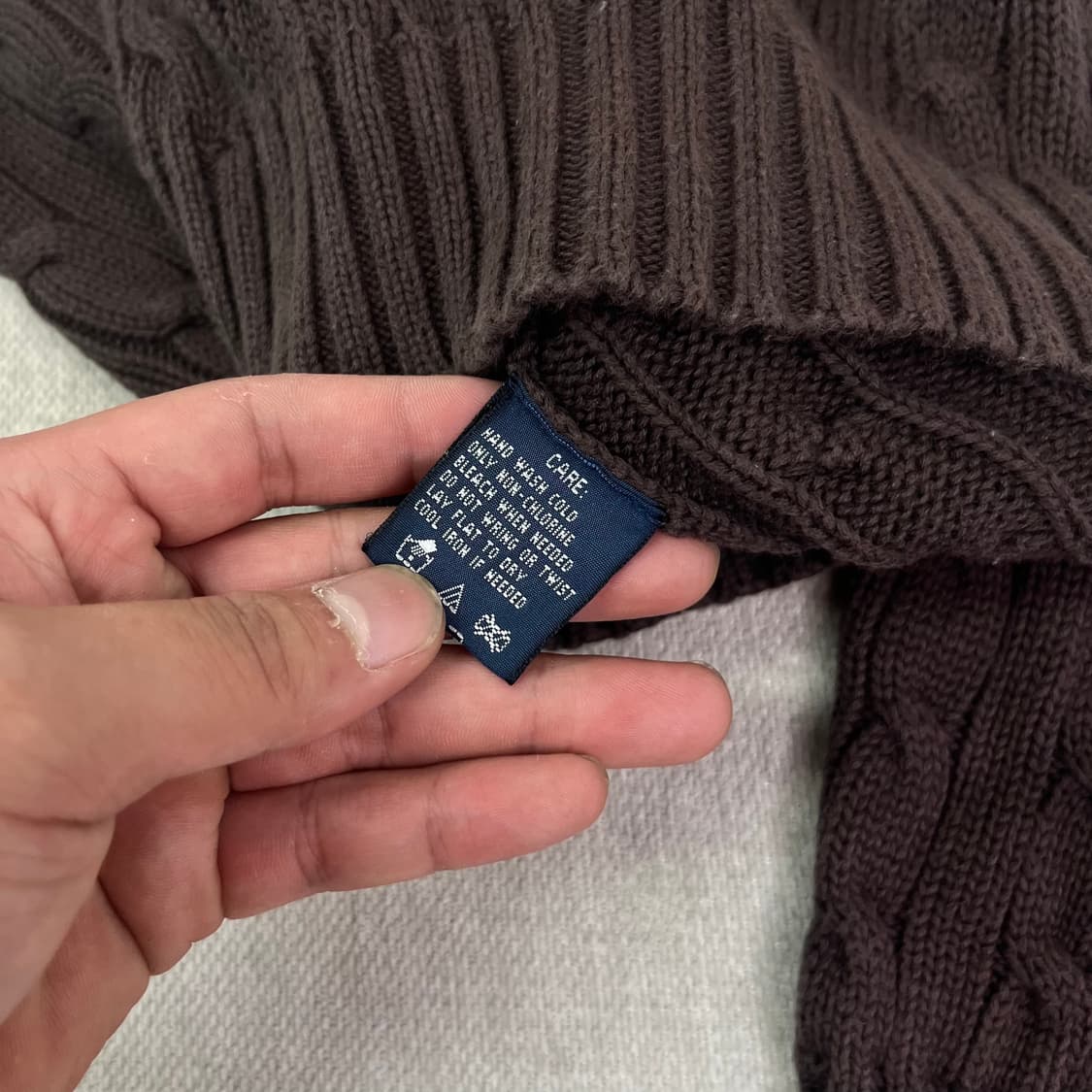 W 90 폴로 랄프로렌 코튼 꽈배기 니트 상품이미지4