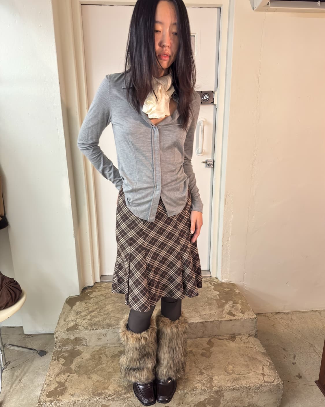 Burberry Check Flared Skirt/ 36 상품이미지6