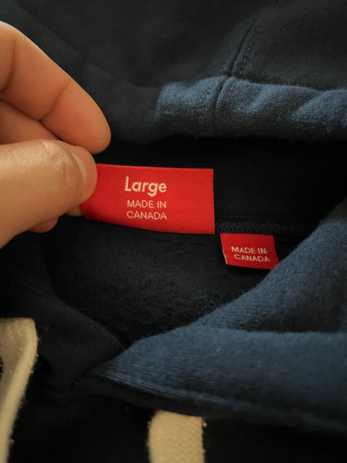 슈프림 스몰박스 후드티 23FW 네이비L 상품이미지3