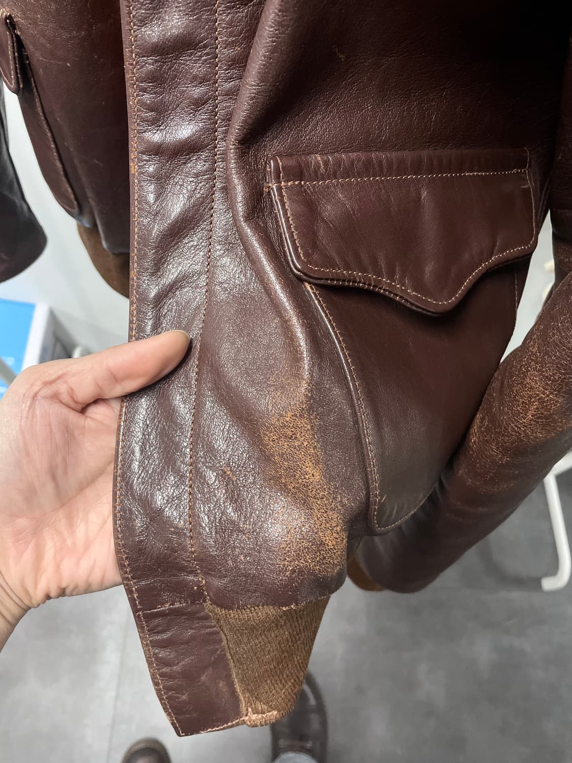 구 리얼맥코이 말가죽 a-2 플라이트 자켓 상품이미지4