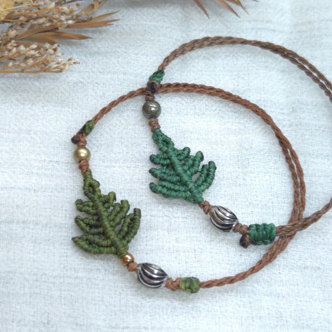 고사리 마크라메 매듭 실팔찌 상품이미지1