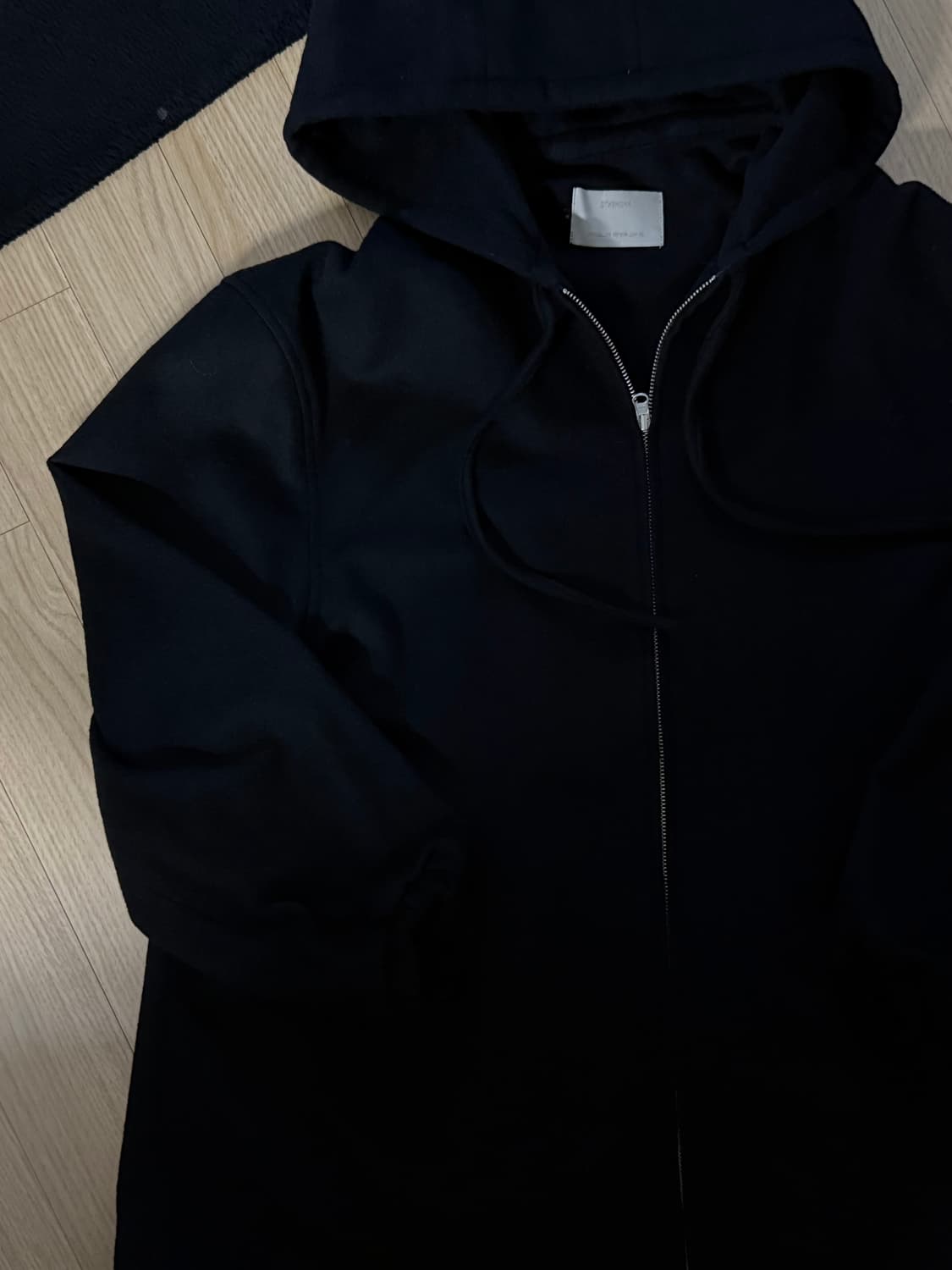 24FW 아모멘토 울 집업 판초 블랙 L 상품이미지2