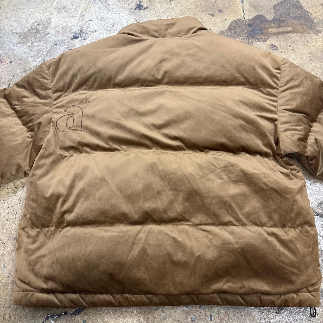 [정품/L] GOLA 골라 벨벳 다운 패딩 브라운 b15 상품이미지4