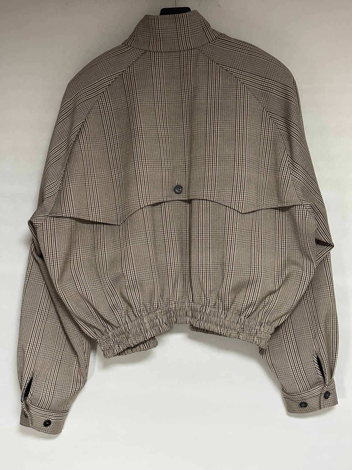 (L) 렉토 글렌 체크 헤링턴 봄버 자켓 카키 베이지 상품이미지3