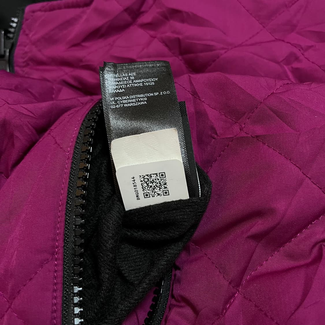 [정품] 노스페이스 블랙/자주 리버시블 누빔 블루종[ S ] 상품이미지7