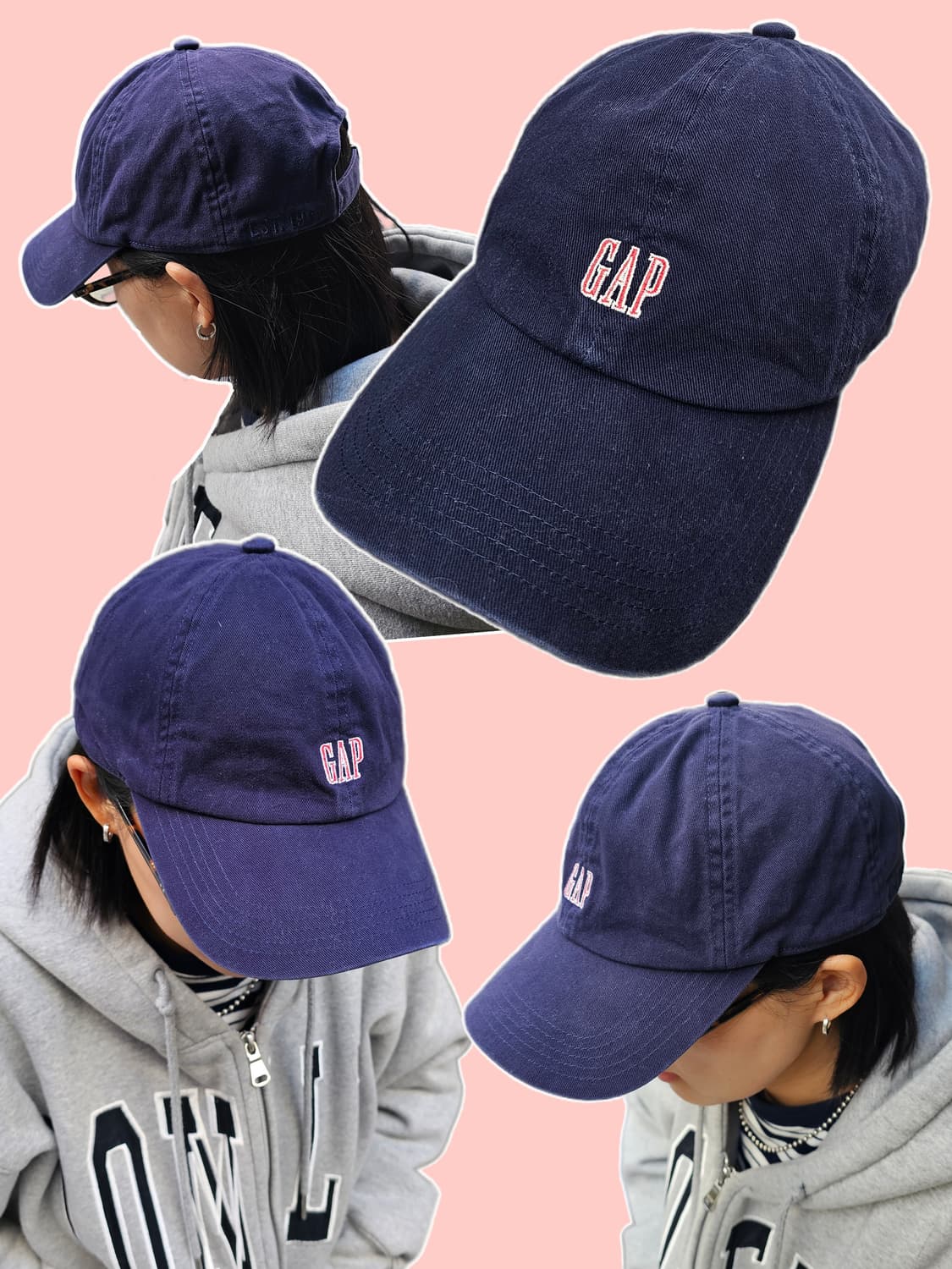 GAP 네이비 레드로고 볼캡 상품이미지1