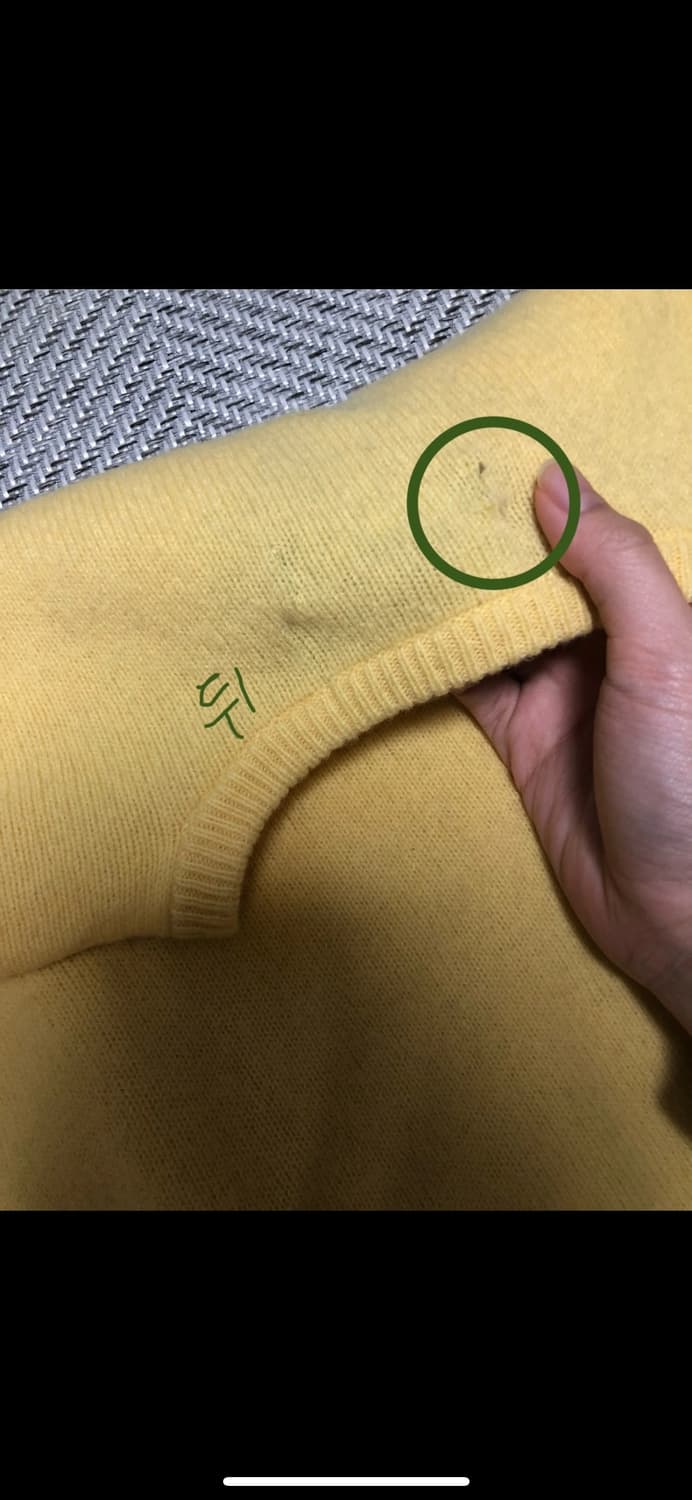 빈티지 폴로 노랑 브이넥 니트 상품이미지5