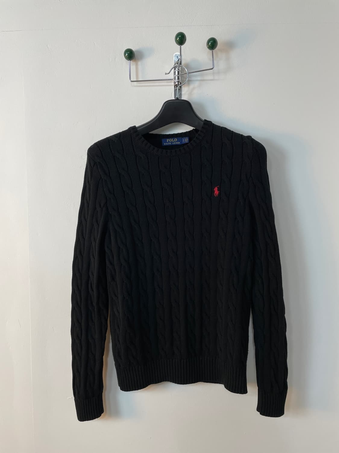 폴로 랄프로렌 블랙 케이블 니트 상품이미지1