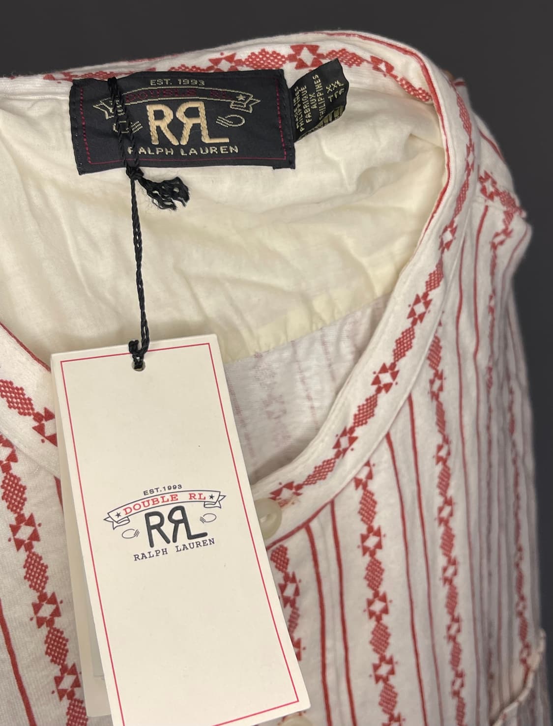 RRL 스트라이프 헨리넥 셔츠 상품이미지2