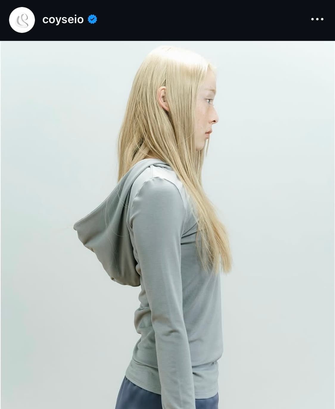 코이세이오 038 SLIM HOODIE LONG SLEEVES GREY 상품이미지2