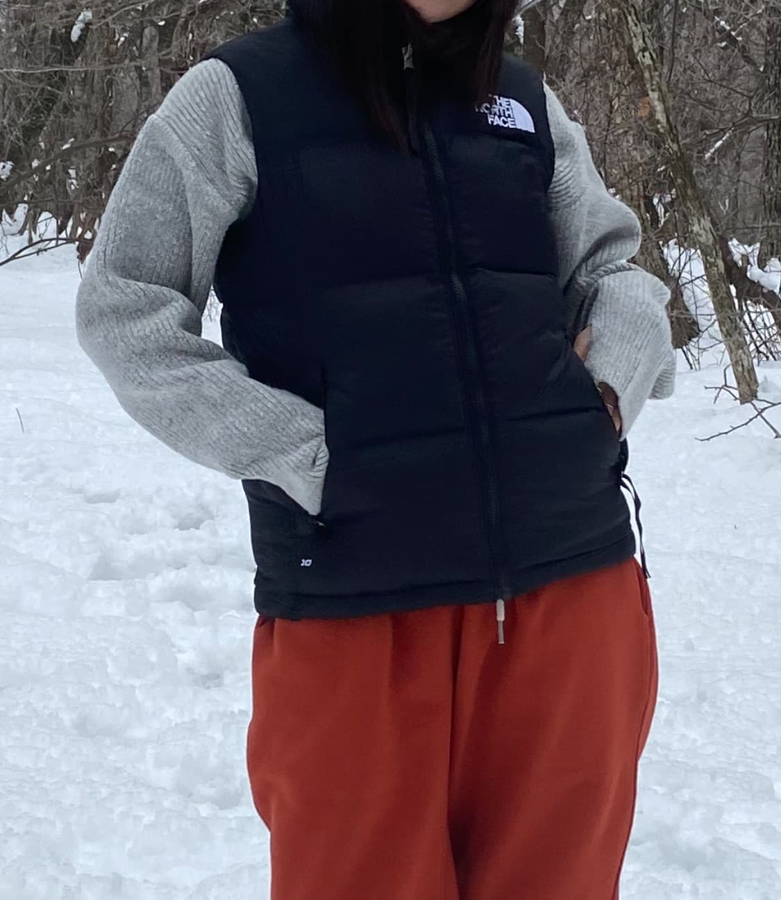 노스페이스 눕시 700 패딩 조끼 XS 블랙 상품이미지5