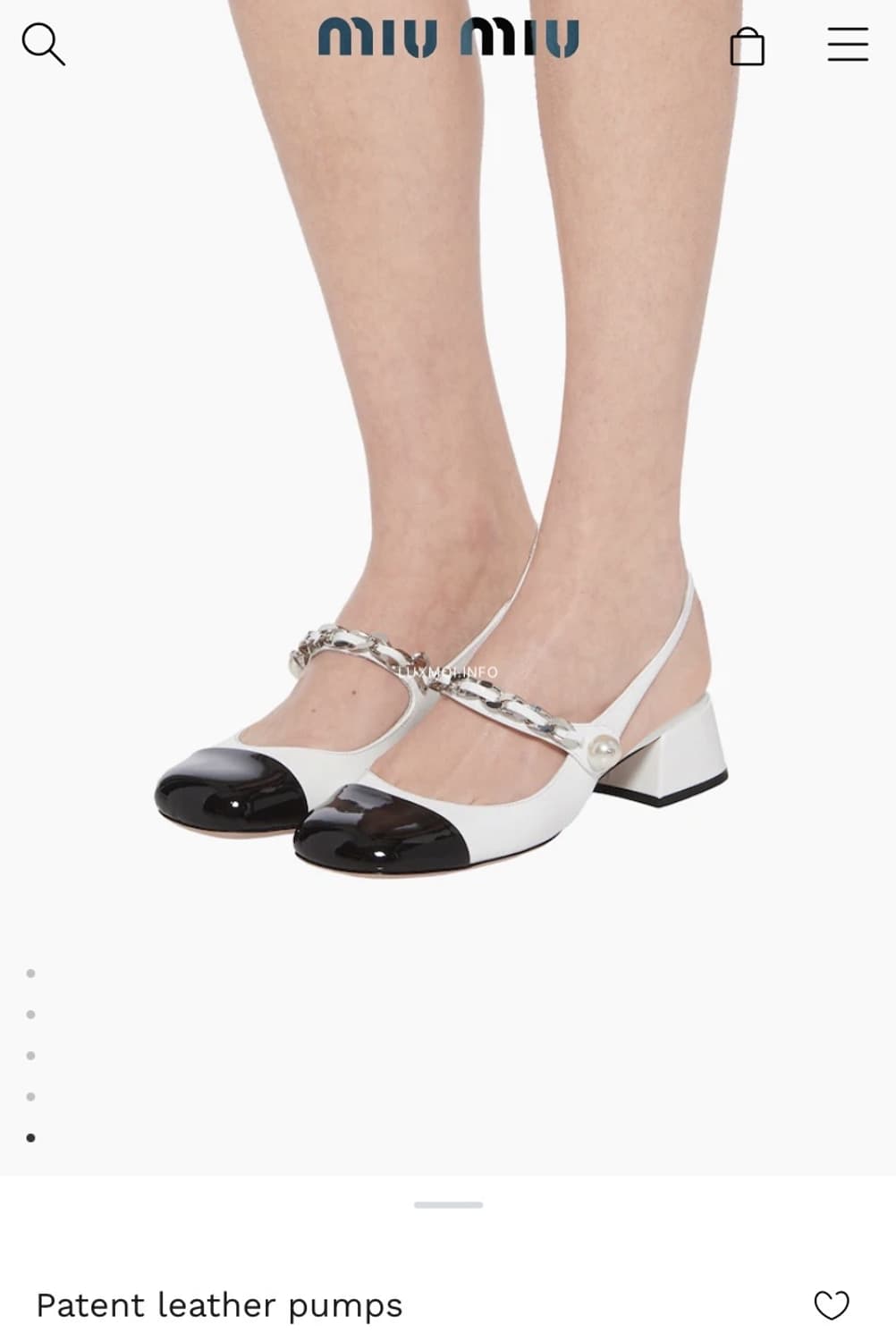 미우미우 페이턴트 레더 슬링백 35사이즈 상품이미지7
