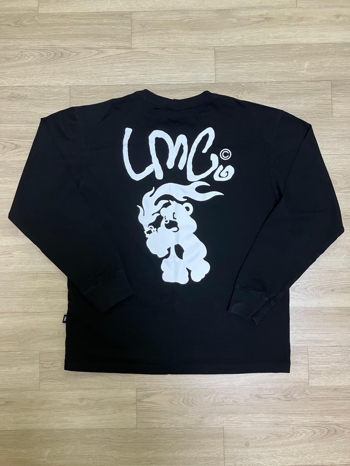 [M] FLAME BEAR LONG SLV TEE black 상품이미지2