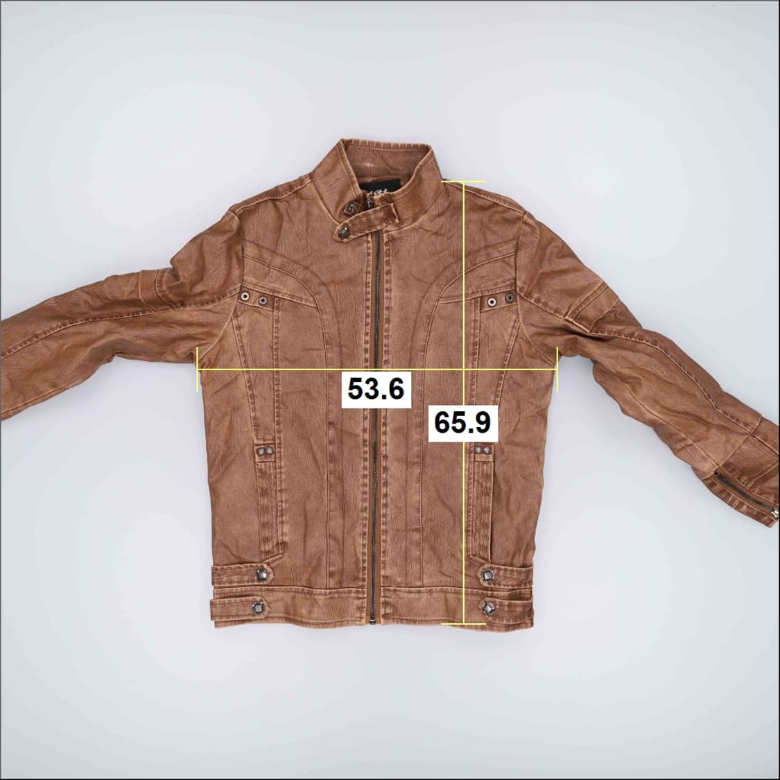 XL 양가죽 하이넥 웨스턴 바이커 자켓 0204M 상품이미지5