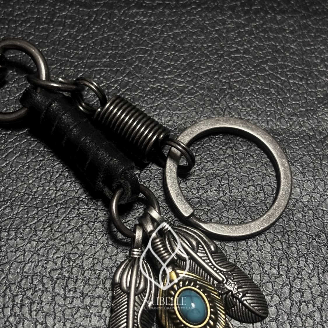 🌗 Turquoise feather keyring / 터키석 깃털 키링 상품이미지8