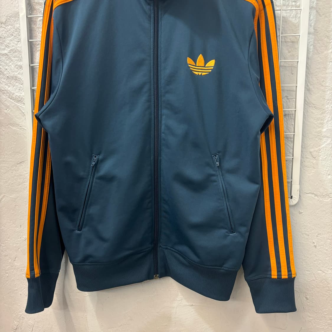 아디다스 파이어버드 네이비 오렌지 트랙탑 져지 S 상품이미지4