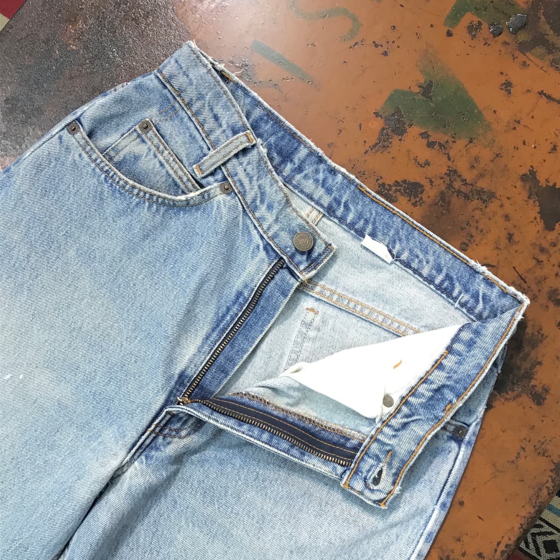 리바이스 505 오렌지탭 연청 데님 팬츠 허리 28 사이즈  상품이미지5