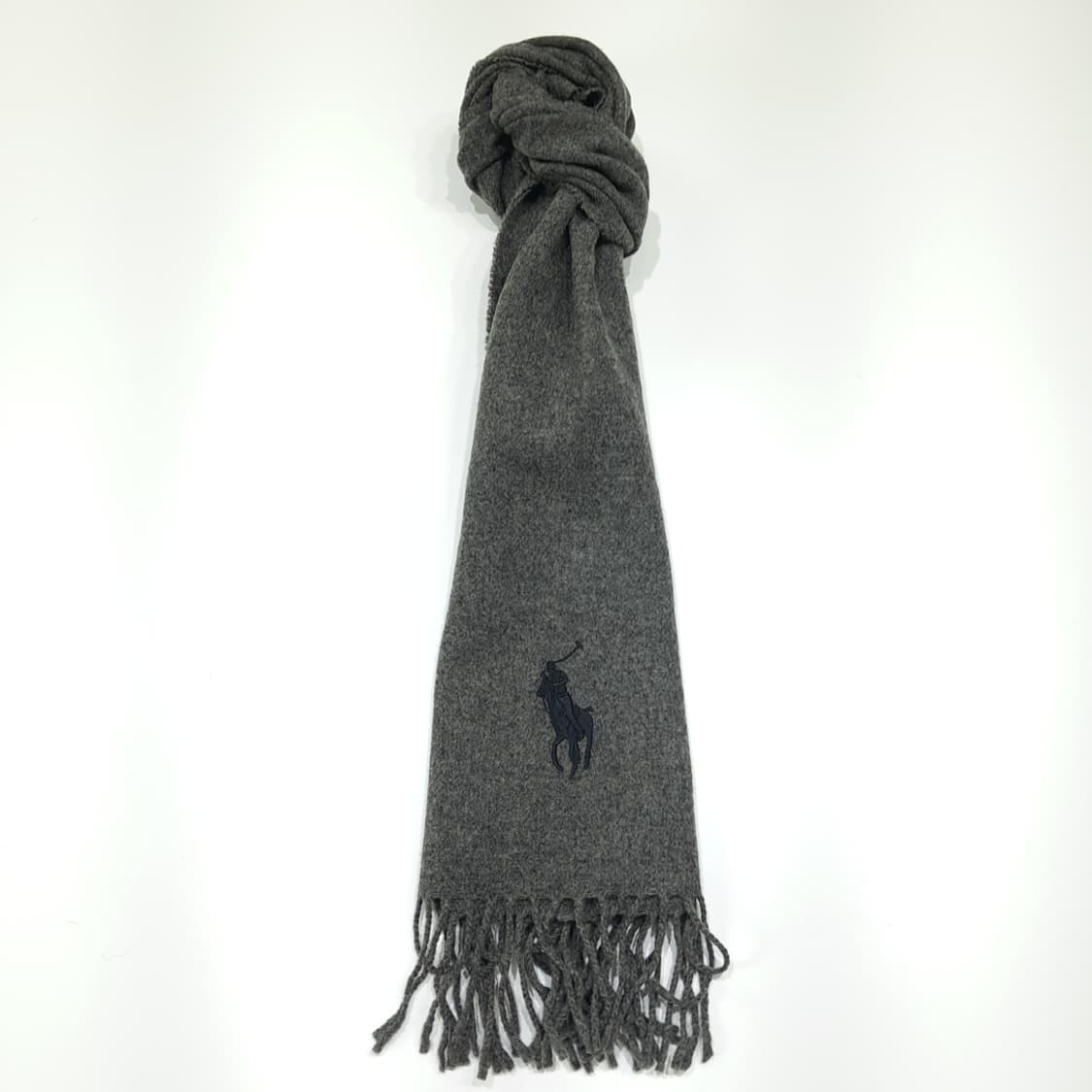 MX554 폴로 90s 이태리판 램스울 그레이 머플러 목도리 상품이미지5