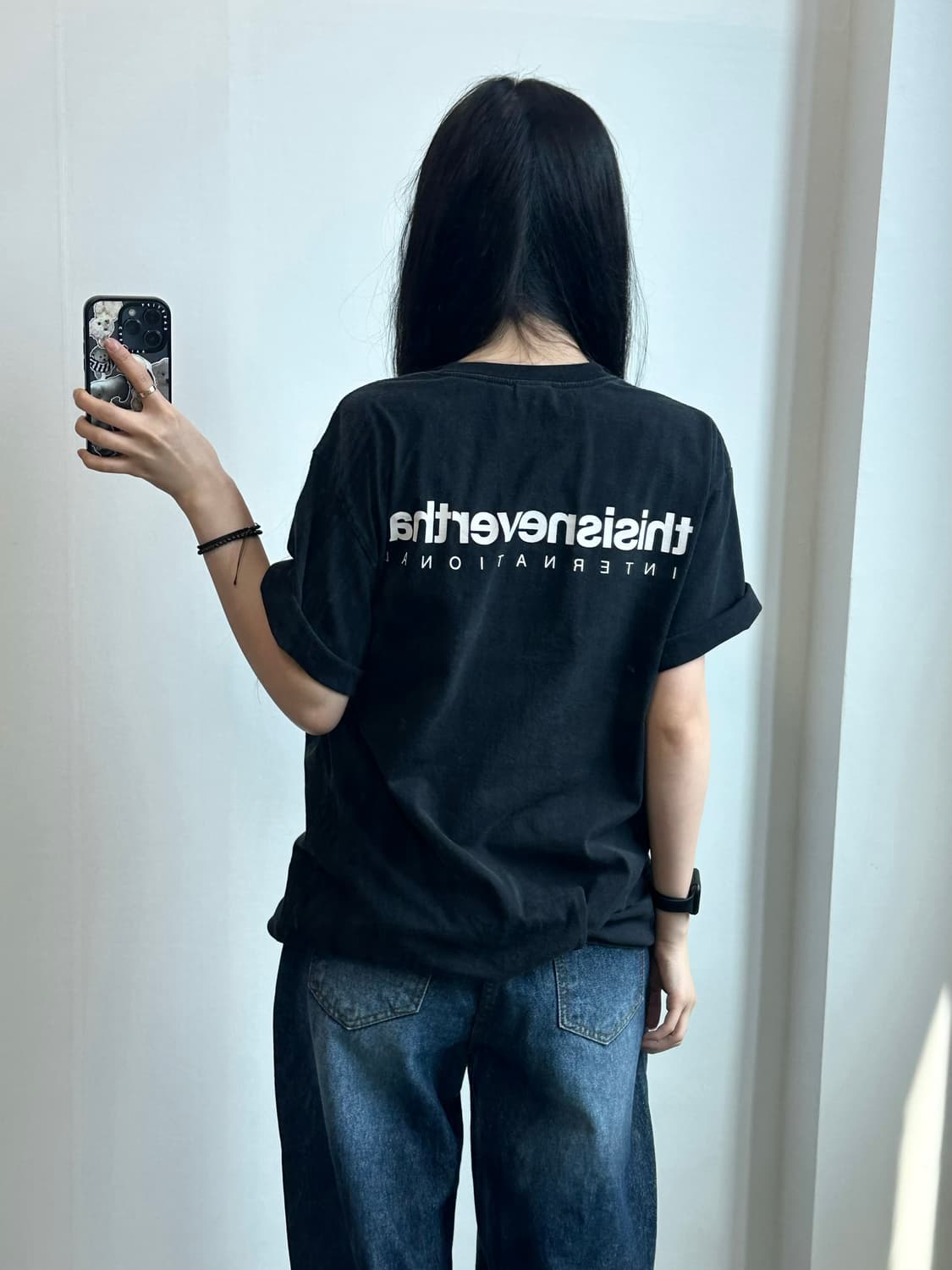디스이즈네버댓 스펠아웃 블랙 반팔 티셔츠 상품이미지2