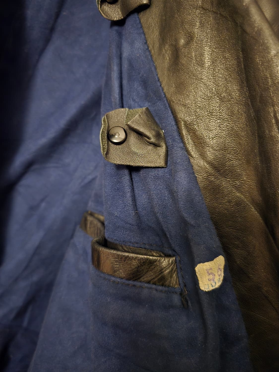 80s 독일 펄리스맨 가죽 더블코트입니다. 상품이미지6